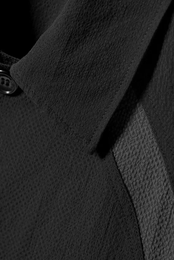 Relaxed-Fit-Overshirt mit Raglanärmeln und Einsätzen – Schwarz Relaxed-Fit-Overshirt mit Raglanärmeln und Einsätzen – Schwarz