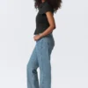 Resolute Curve High Waisted Regular Straight Jeans – 90S Blue – Medium Blue Resolute Curve High Waisted Regular Straight Jeans – 90S Blue – Medium Blue