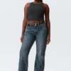 Resolute Curve High Waisted Regular Straight Jeans – Second Blue – Medium Blue