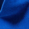 Rippgestrickter Chenille-Rollkragen-Pullover – Hellblau