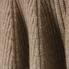 Rippgestrickter Peplum-Pullover mit Reißverschluss – Dusty Mole Rippgestrickter Peplum-Pullover mit Reißverschluss – Dusty Mole