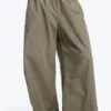 Ripstop-Hose mit niedriger Leibhöhe – Staubgrün-Khaki Ripstop-Hose mit niedriger Leibhöhe – Staubgrün-Khaki