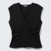 Ärmelloses Crinkle-Top – Schwarz Ärmelloses Crinkle-Top – Schwarz