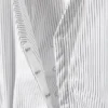 Ärmelloses, gerafftes Popeline-Oberteil – gestreift, weiß Ärmelloses, gerafftes Popeline-Oberteil – gestreift, weiß