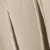 Ärmelloses Leinen-Mischung-Kleid mit Einsätzen – Hellbeige