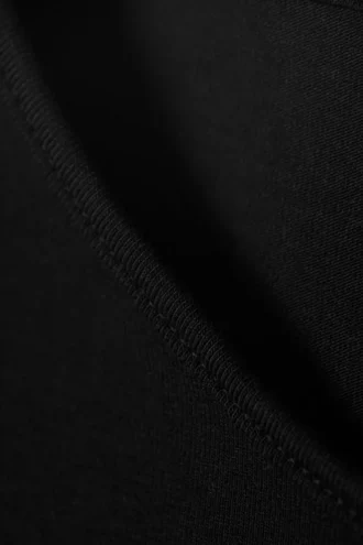 Ärmelloses Maxikleid aus Baumwolljersey – Schwarz