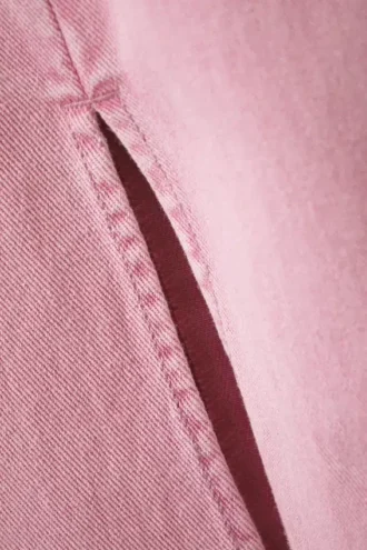 Ärmelloses Maxikleid aus Twill – Altrosa