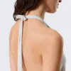 Ärmelloses Maxikleid mit Neckholder – Hellbeige