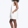 Ärmelloses Minikleid aus Baumwolltwill – Weiß Ärmelloses Minikleid aus Baumwolltwill – Weiß