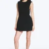 Ärmelloses Minikleid aus Twill – Schwarz Ärmelloses Minikleid aus Twill – Schwarz