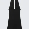 Ärmelloses Neckholder-Minikleid – Schwarz Ärmelloses Neckholder-Minikleid – Schwarz