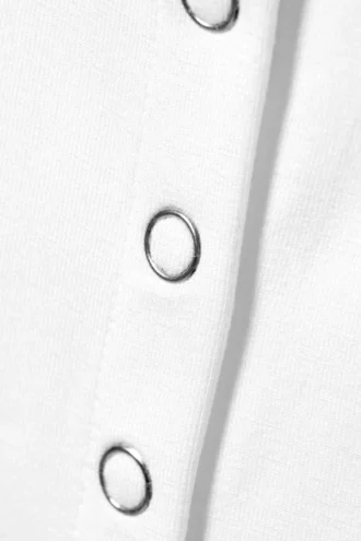 Ärmelloses Oberteil mit Knopfleiste – Weiß