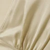Ärmelloses Satin-Top mit V-Ausschnitt – Hellbeige