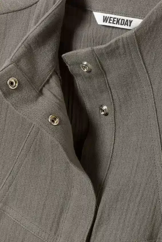 Ärmelloses, strukturiertes Twill-Oberteil – Grau Ärmelloses, strukturiertes Twill-Oberteil – Grau
