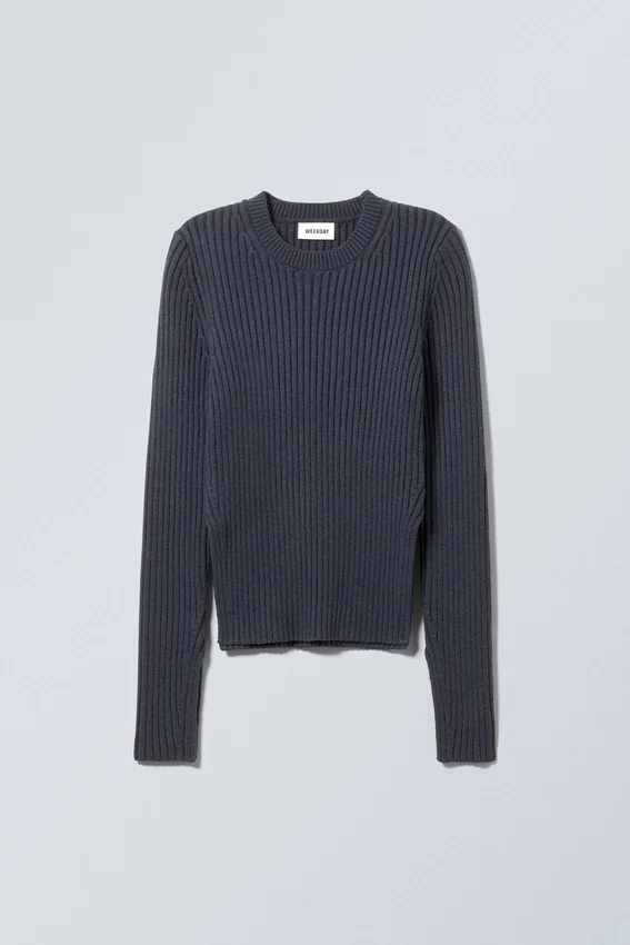 Rora Rib Pullover – Dunkelviolett Rora Rib Pullover – Dunkelviolett