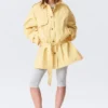 Rosabel Lockerer Einreiher-Trenchcoat – Hellgelb