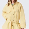 Rosabel Lockerer Einreiher-Trenchcoat – Hellgelb