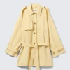 Rosabel Lockerer Einreiher-Trenchcoat – Hellgelb