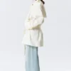 Rosabel Lockerer Einreiher-Trenchcoat – Weiß