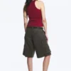 Rotes, figurbetontes Tanktop aus Baumwolljersey – Rot Rotes, figurbetontes Tanktop aus Baumwolljersey – Rot