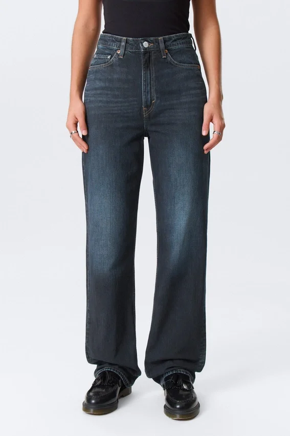 Rowe Super High Waisted Regular Straight Jeans – Angel Blue – Dunkelblau Rowe Super High Waisted Regular Straight Jeans – Angel Blue – Dunkelblau