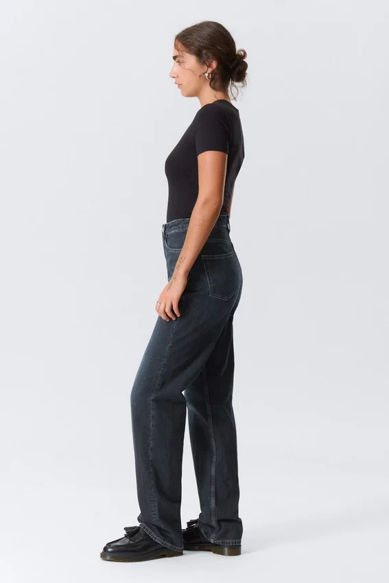 Rowe Super High Waisted Regular Straight Jeans – Angel Blue – Dunkelblau Rowe Super High Waisted Regular Straight Jeans – Angel Blue – Dunkelblau