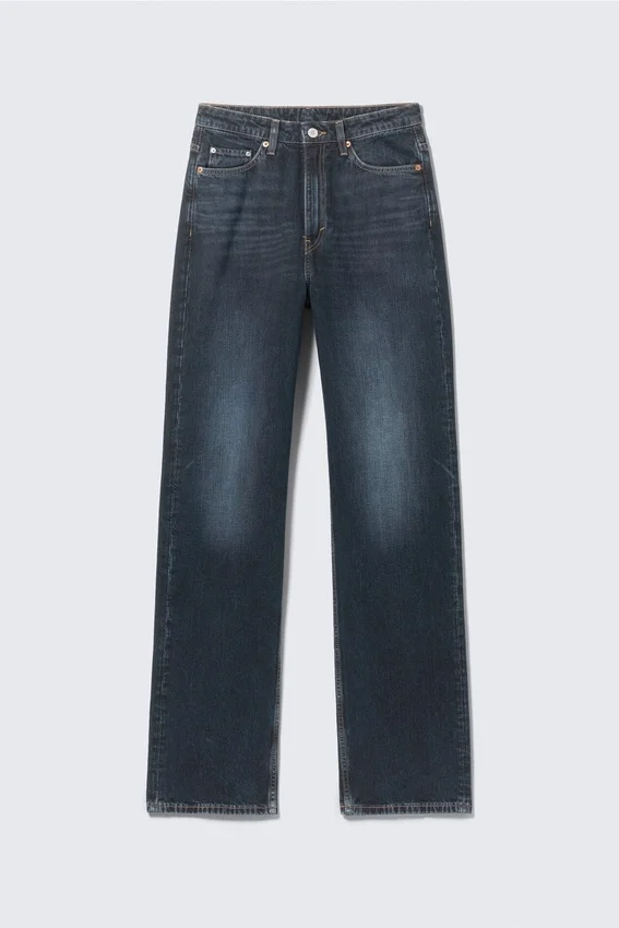 Rowe Super High Waisted Regular Straight Jeans – Angel Blue – Dunkelblau Rowe Super High Waisted Regular Straight Jeans – Angel Blue – Dunkelblau