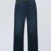 Rowe Super High Waisted Regular Straight Jeans – Compact Blue – Dunkelblau Rowe Super High Waisted Regular Straight Jeans – Compact Blue – Dunkelblau