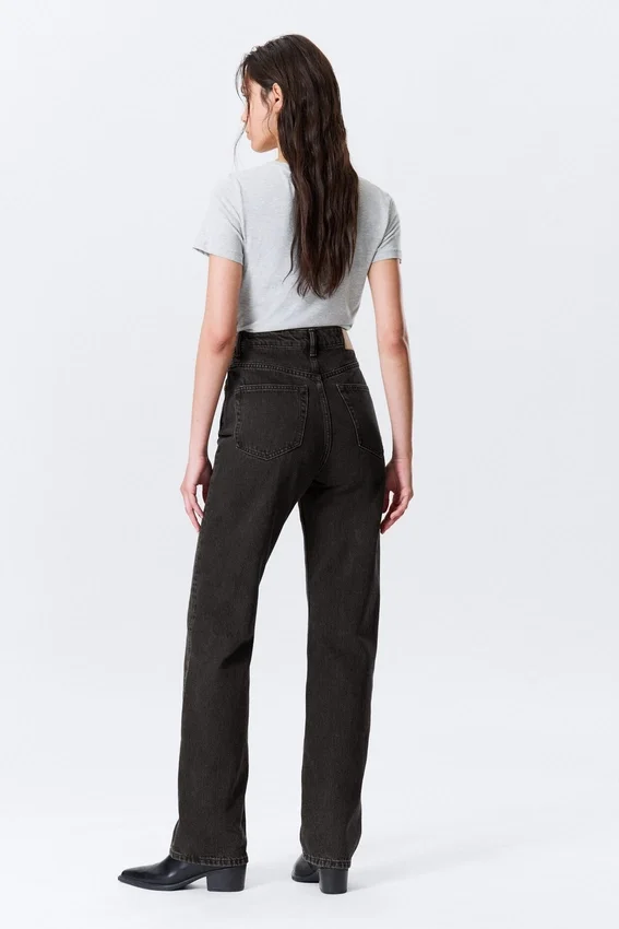 Rowe Super High Waisted Regular Straight Jeans – Echo Black – Schwarz Rowe Super High Waisted Regular Straight Jeans – Echo Black – Schwarz