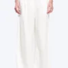 Satin-Hose mit hoher Taille und weitem Bein – Weiß Satin-Hose mit hoher Taille und weitem Bein – Weiß