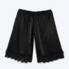 Satin-Spitzen-Shorts – Schwarz Satin-Spitzen-Shorts – Schwarz