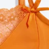 Satin-Spitzenoberteil – Orange