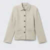 Schlanke Knopfjacke – Dusty Mole