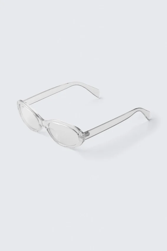Schlanke ovale getönte Sonnenbrillen – Transparent Schlanke ovale getönte Sonnenbrillen – Transparent
