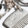 Schlüsselanhänger mit mehreren Anhängern – Beige/Silber Schlüsselanhänger mit mehreren Anhängern – Beige/Silber