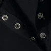 Schmal geschnittene, langärmelige Strickjacke mit Knopfleiste – Schwarz