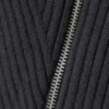 Schmal geschnittene Strickjacke mit Reißverschluss – Dunkelgrau