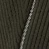 Schmal geschnittene Strickjacke mit Reißverschluss – Dunkelkhaki Schmal geschnittene Strickjacke mit Reißverschluss – Dunkelkhaki