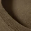 Schmal geschnittenes Baumwoll-T-Shirt mit kurzen Ärmeln – Dark Mole