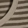 Schmal geschnittenes Baumwoll-T-Shirt mit kurzen Ärmeln – dunkle und helle Mole-Streifen
