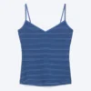 Schmal geschnittenes Baumwoll-Unterhemd mit V-Ausschnitt – gestreift blau/schwarz Schmal geschnittenes Baumwoll-Unterhemd mit V-Ausschnitt – gestreift blau/schwarz