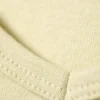 Schmal geschnittenes, kurzärmeliges V-Ausschnitt-T-Shirt – Hellbeige