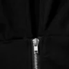 Schmal geschnittenes Langarmshirt mit Reißverschluss – Schwarz Schmal geschnittenes Langarmshirt mit Reißverschluss – Schwarz