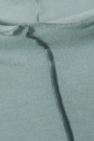 Schmal geschnittenes Langarmshirt mit Stehkragen – Türkis