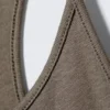 Schmal geschnittenes Racerback-Tanktop – Staubgrau Schmal geschnittenes Racerback-Tanktop – Staubgrau