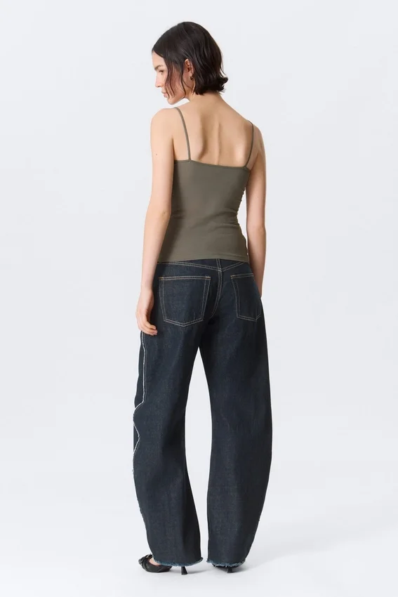 Schmales Baumwoll-Unterhemd mit V-Ausschnitt – Grau Schmales Baumwoll-Unterhemd mit V-Ausschnitt – Grau