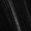 Schmales, langarmiges T-Shirt aus Tear-Knit – Schwarz