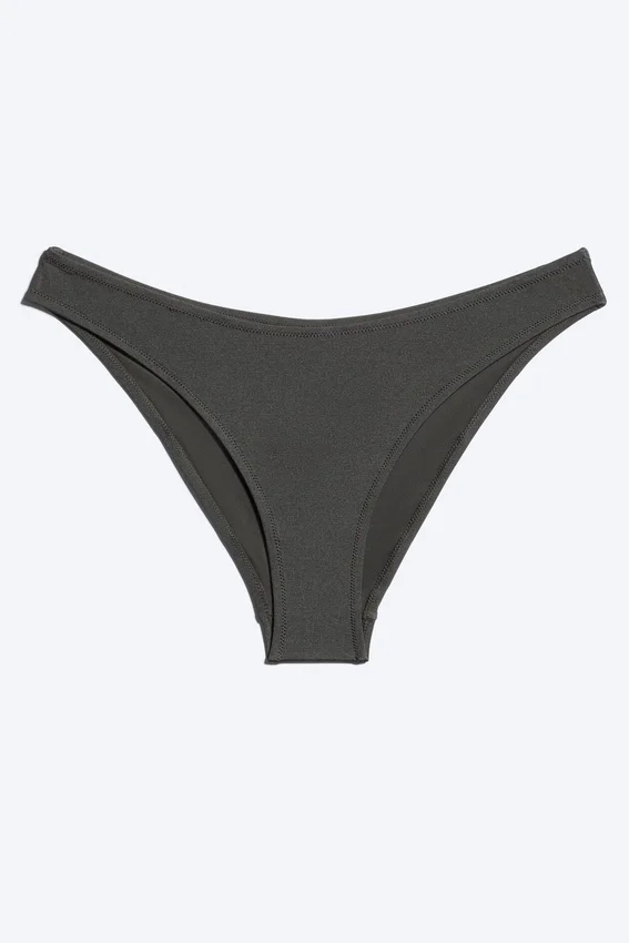 Scoop-Bikinihose – Dunkelgrau – Schimmernd Scoop-Bikinihose – Dunkelgrau – Schimmernd