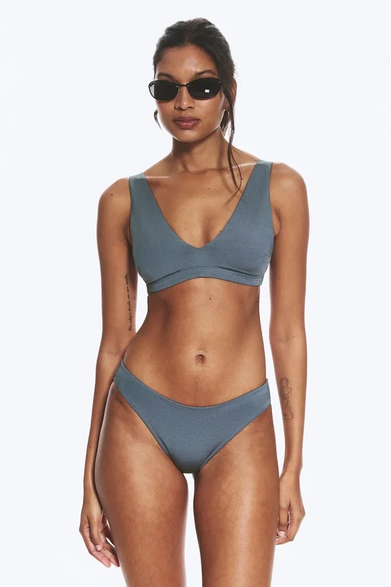 Scoop-Bikinihose – Staubiges Mittelblau Scoop-Bikinihose – Staubiges Mittelblau