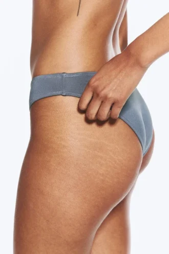 Scoop-Bikinihose – Staubiges Mittelblau